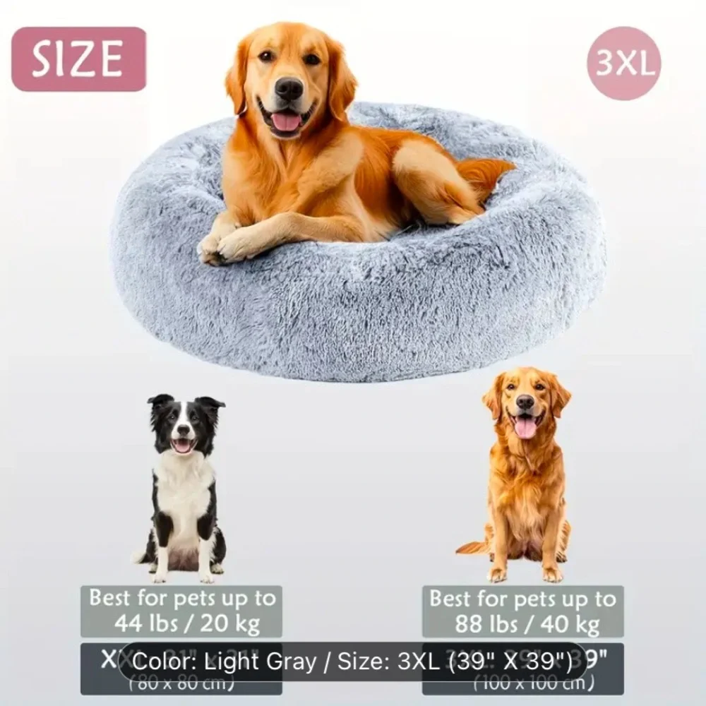 Cozy Grey Dog Bed